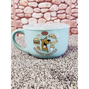 Scooby Doo Scooby Snack Food Pattern 24oz Ceramic Soup Mug with Lid Collectors